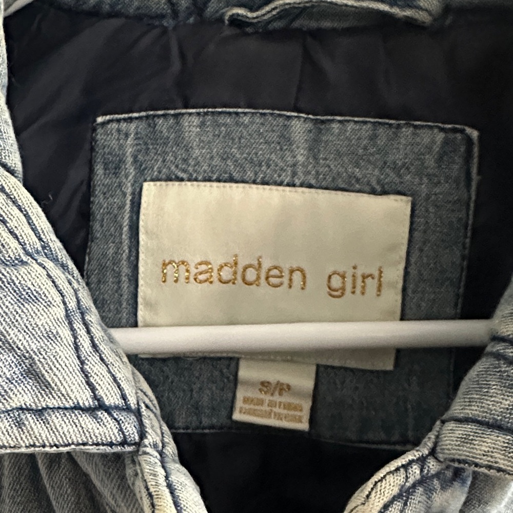 Madden Light Blue Quilted Jean Jacket - Picture 3 of 6